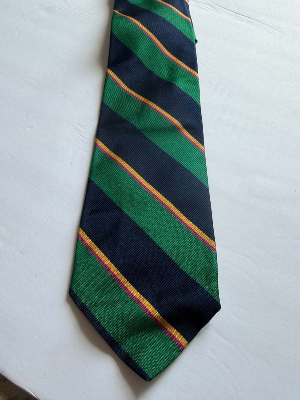 Brooks Brothers Makers Vintage Repp Stripe Silk Necktie